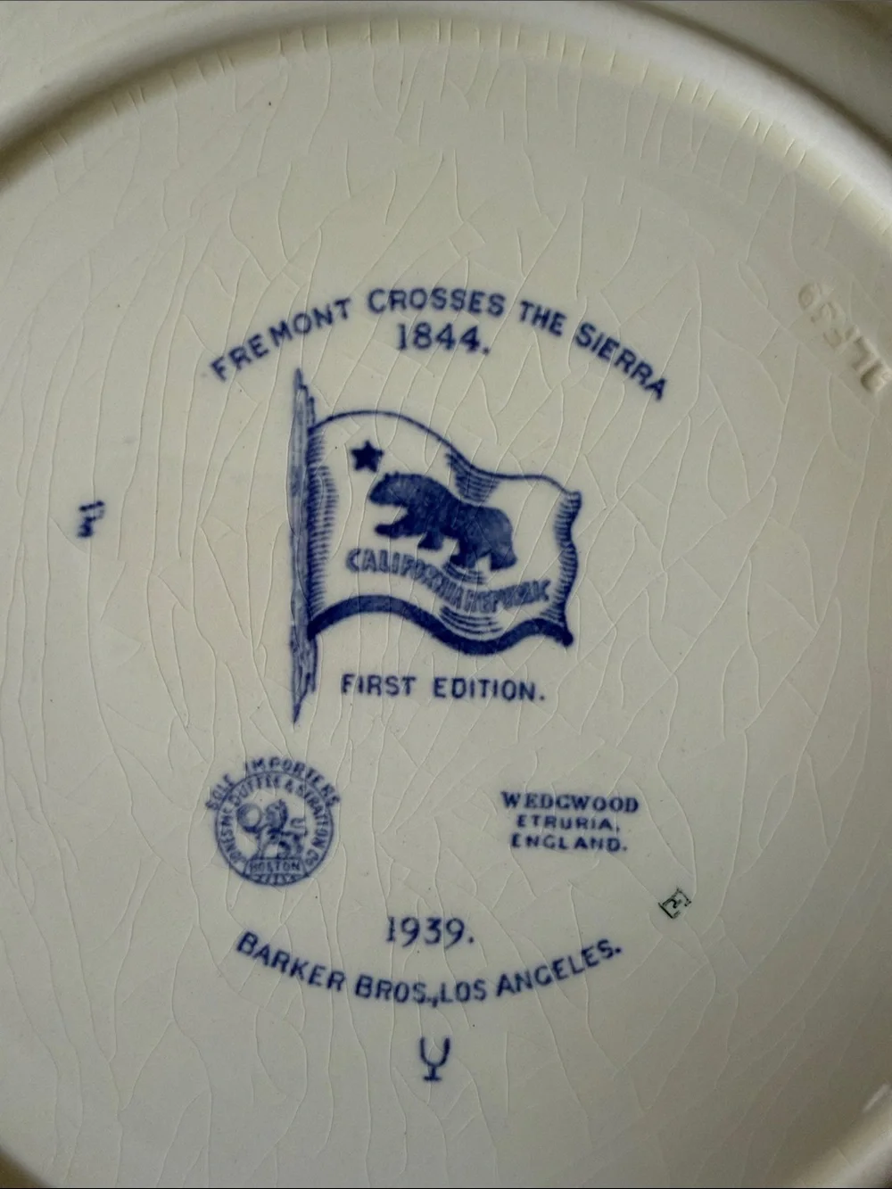 VTG Wedgwood CA 1st Edition Fremont Crosses the Sierra Baker Bros 1939